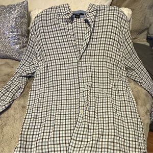 1905 Checkered button-down Mens XL 100% Linen